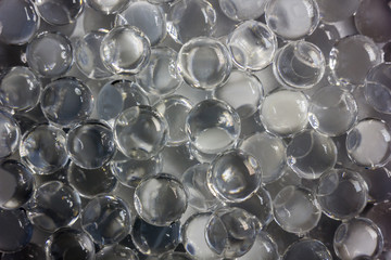 close up view fo hydrogel balls.