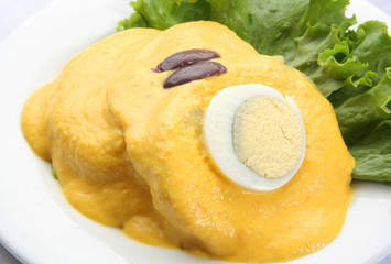 Peruvian papa a la huancaina