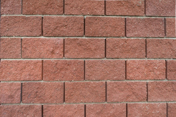 Red stone wall