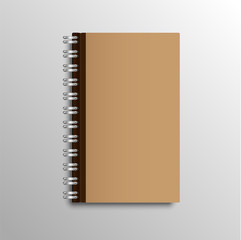 Realistic notebook, vector illustration.