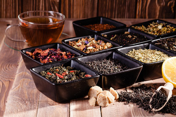 Various types of tea