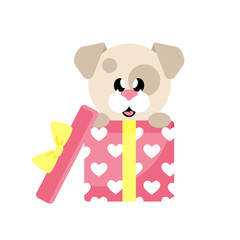 cartoon cute dog gift