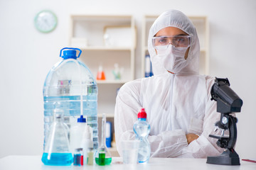 Fototapeta premium Lab assistant testing water quality