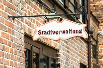 Obraz premium Schild 275 - Stadtverwaltung