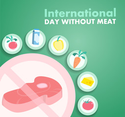 Fototapeta premium Day without meat.