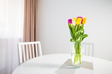 Tulips on table