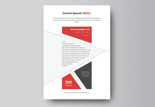 Business Flyer Layout with Abstract Geometric Design 1