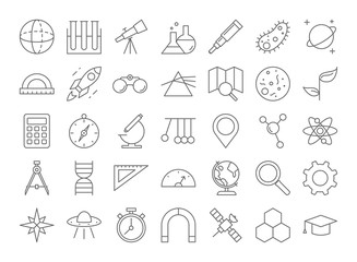Science icons set.