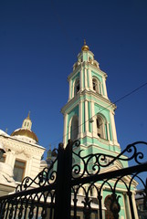 Fototapeta premium Bloch's Church on Baumanskaya in Moscow - the pride of Russian Orthodoxy, Russia, winter
