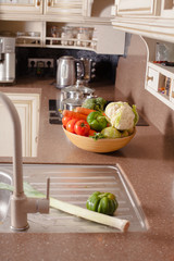 Vegetables in the kitchen