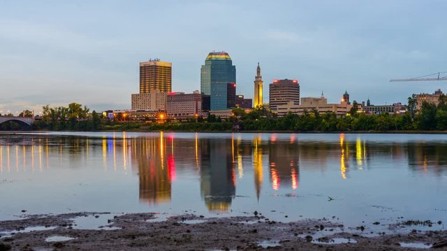 Springfield, Massachusetts, USA Skyline Time Lapse