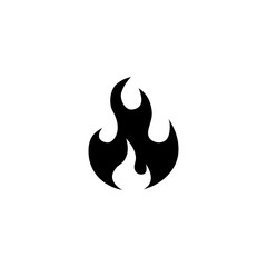 Fire vector icon. Simple flat symbol on white background