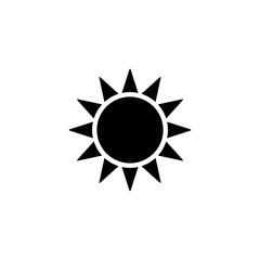 Sun vector icon. Simple flat symbol on white background