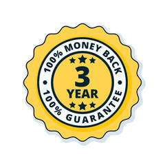 3 year money back guarantee