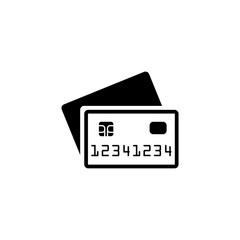 Credit Cards Payment vector icon. Simple flat symbol on white background
