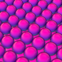 Fluent design 3d sphere gradient fashion color background. 3d render