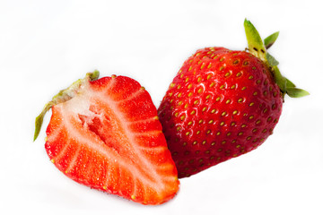 Ripe fresh strawberries close-up