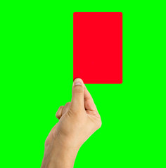 sent off with a red card