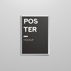 Poster mockup vector illustration