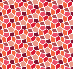 Seamless Vector Mosaic Pattern. Irregular cells background. Voronoi texture.