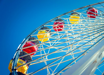 Ferris Wheel Over Sky background