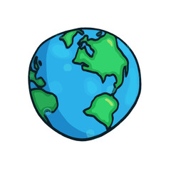 Vector earth globe illustration