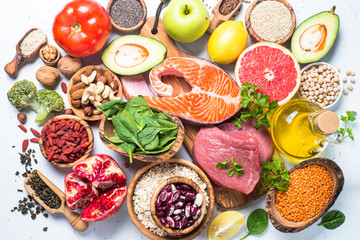 Healthy food balanced nutrition. 