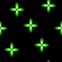 Green cross, modern blur symbol, seamless vector background.