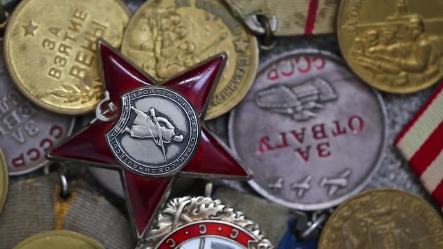 Collection rare soviet military medals and orders
