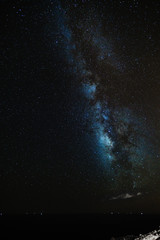 milky way and starfield with cosmic Nebula