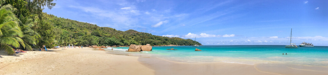 Panoramic view of Anse Lazio, Praslin - Seychelles