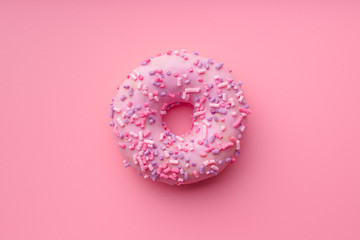 Pink sweet donut.