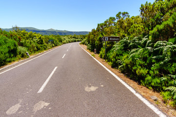 Fototapeta na wymiar Endless road, Madeira island