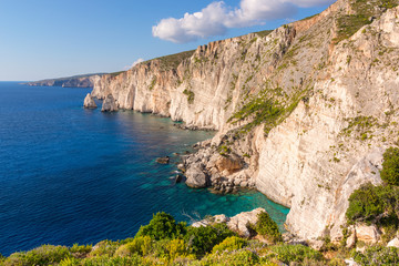Plakaki cape on western coast of Zakynthos island.