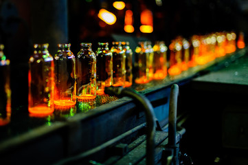 Plant for the production of bottles, glass plant