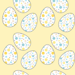 Easter eggs vector seamless pattern 