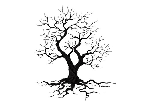 Dead Oak Tree Sketch