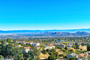 Southern California suburbs in early spring