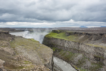 Fototapeta na wymiar Dettifoss waterfall Europe's most powerful waterfall, Iceland