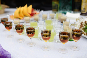 binge on a buffet table
