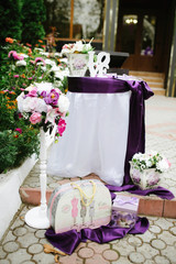 wedding decorations in violet color