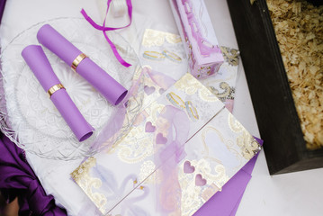 wedding decorations in violet color