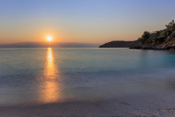 Marble beach (Saliara beach), Thassos Islands, Greece