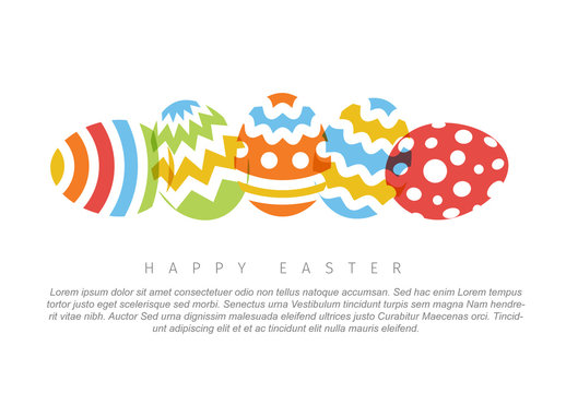 Colorful Eggs Digital Card Layout