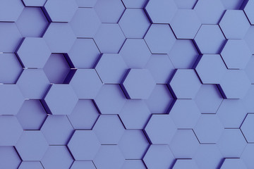 3d rendering of abstract hexagon background