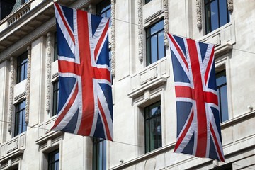 Fototapeta na wymiar British Flags