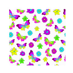 Flovers and butterflies seamless.