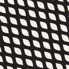 Vector Seamless Black and White Hand Drawn Wavy Lines Pattern