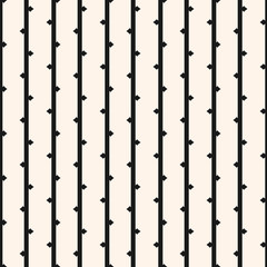 Naklejka premium Vector seamless pattern with vertical lines, branches. Funky geometric texture