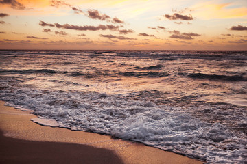 Early Morning At The Beach At Sunrise
